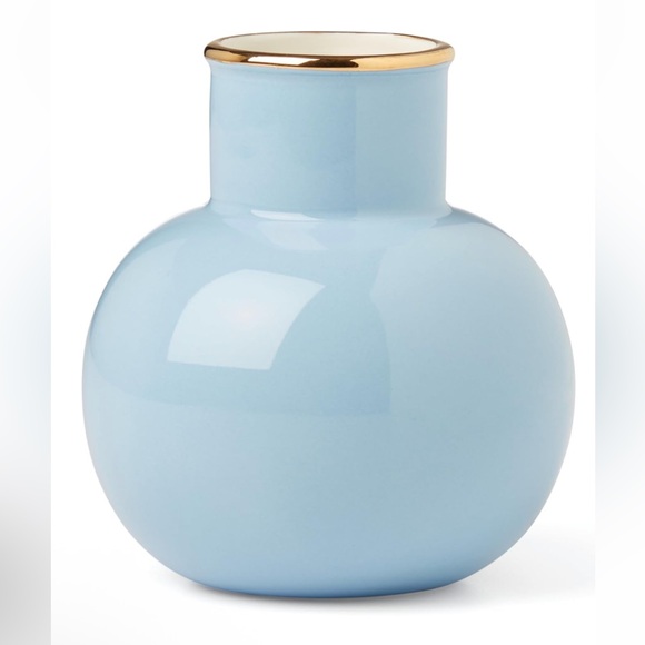 Kate Spade New York Blue Small Vase Make It Pop - New - Picture 3 of 4